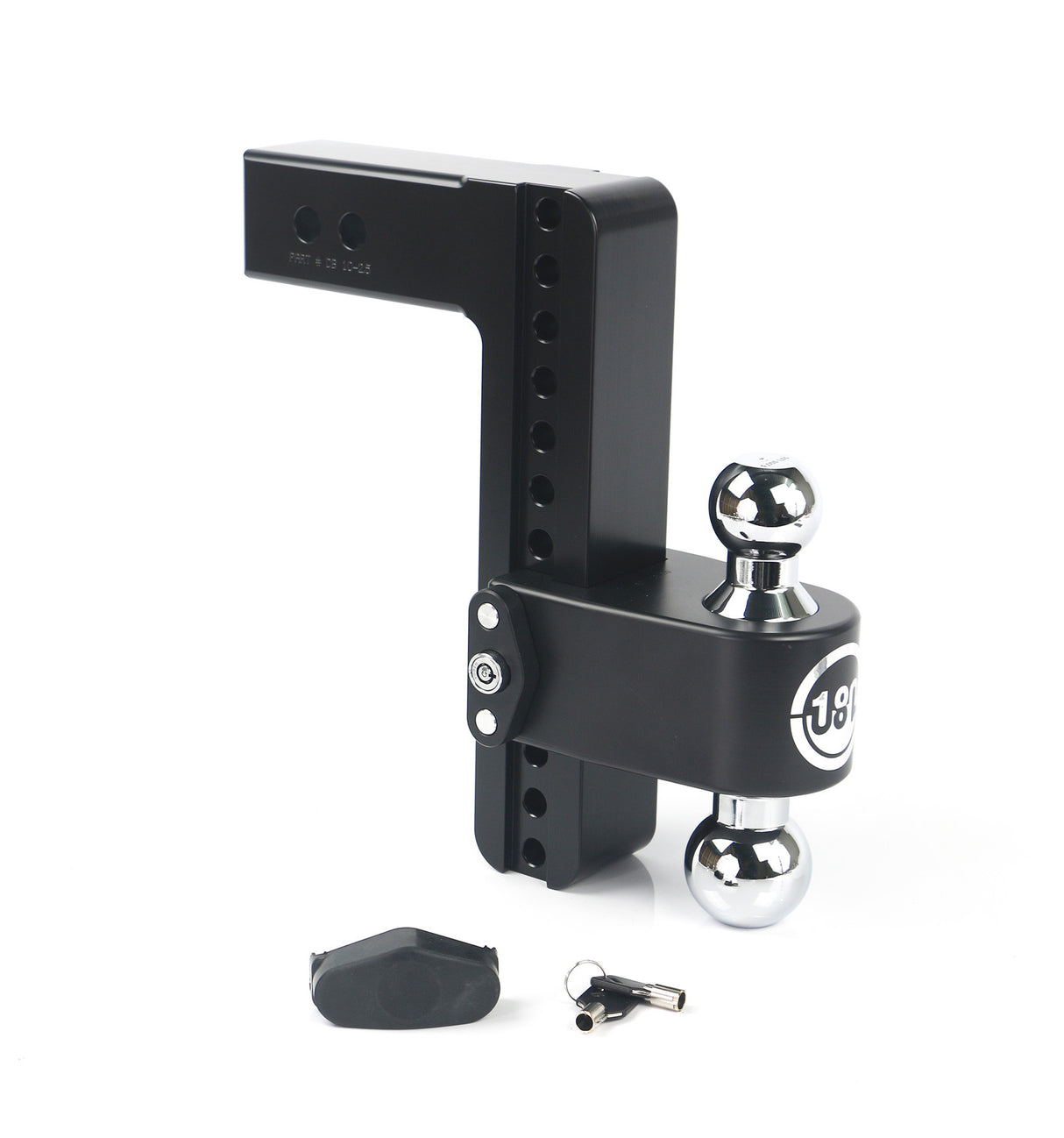 180 Hitch Chrome 10" Drop Hitch with 2.5" Shank - CTB10-2.5-CER-BLA