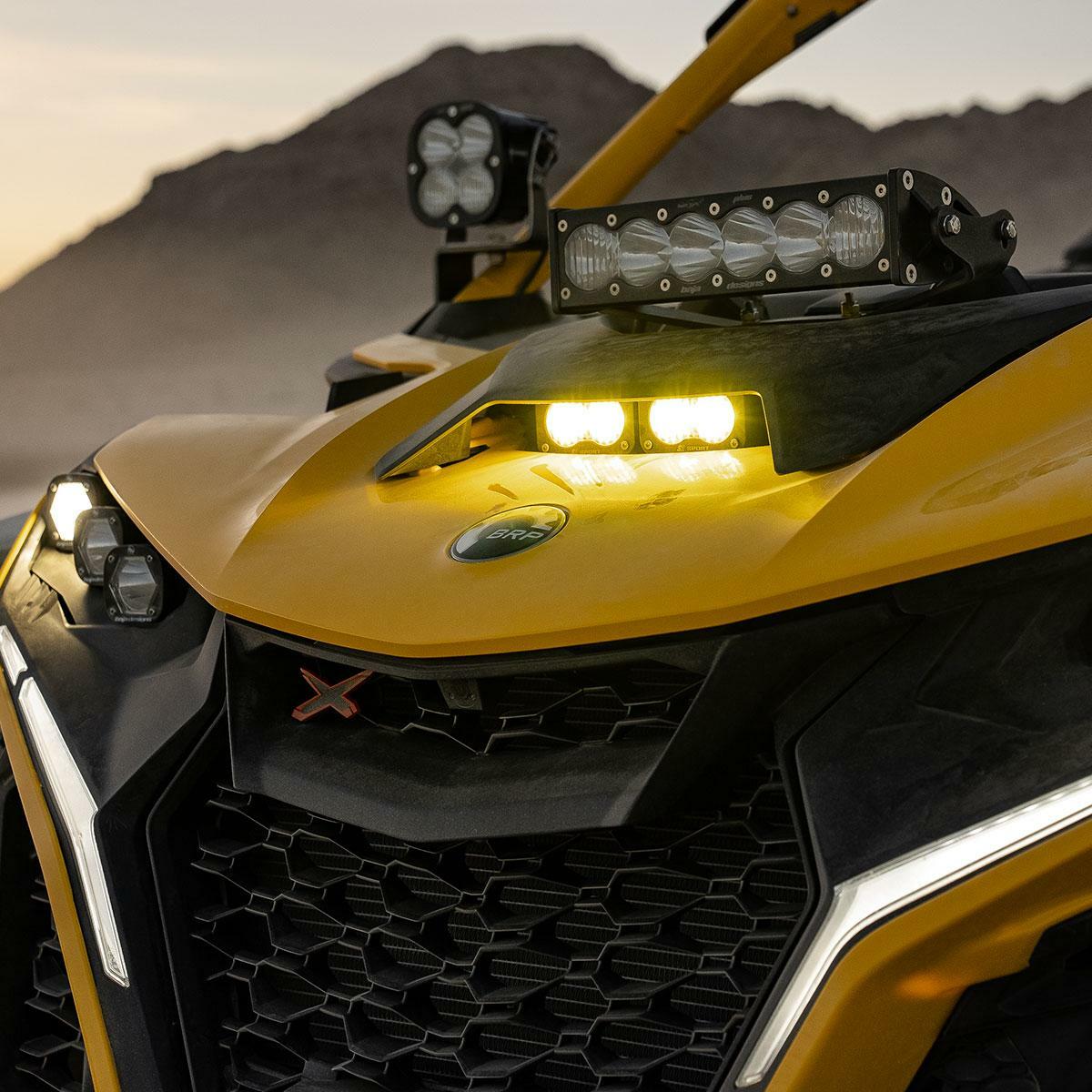 Baja Designs - Baja Designs 448208 Can-Am Maverick R Dual S2 Pro Hood Kit