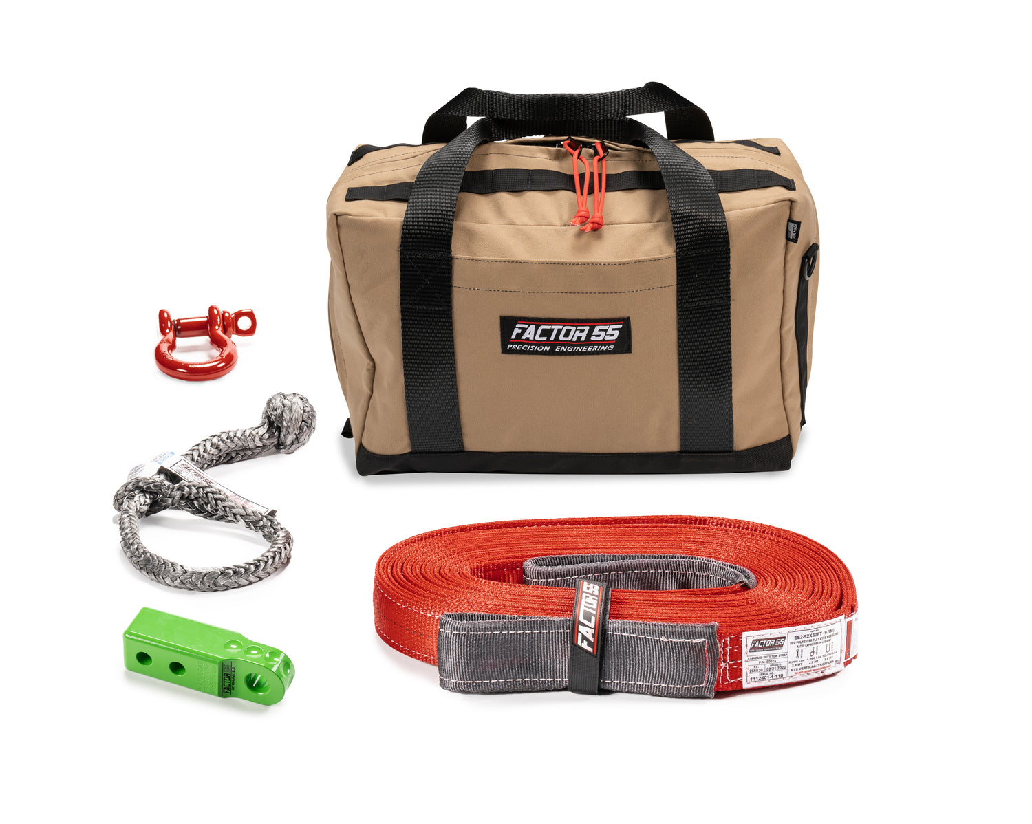 Factor 55 00485-08-MEDIUM OWYHEE RECOVERY KIT (GREEN HITCHLINK AND MED BAG)