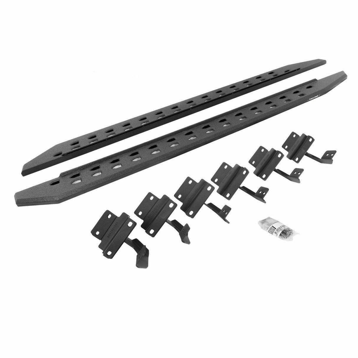 Go Rhino 69415587ST - RB10 Slim Line Running Boards With Mounting Brackets - Protective Bedliner Coating