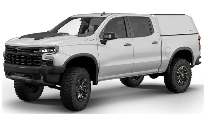 RSI SmartCap - Silverado/Sierra 1500 Truck Bed Cap EVOh Hatchback OEM White For 19-26 Chevrolet Silverado/Sierra 1500 5.8 Foot Short Bed - EH0108-WH