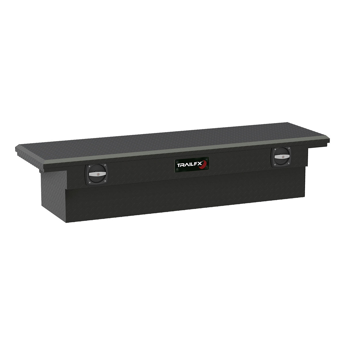 TrailFx - 69 Inch Aluminum Trail Lock® Crossover Toolbox with Rail- Matte Black (120633C)