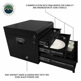 Overland Vehicle Systems - Kitchen Kit - 39 Piece Utensil, Aluminum Storage Box With Custom Cut Foam - 21010502