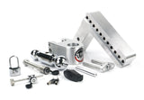 180 Hitch Chrome Ball 8" Drop Hitch with 2.5" Shank Keyed Alike WS05, WS11, WS12 Included - CTB8-2.5-SET