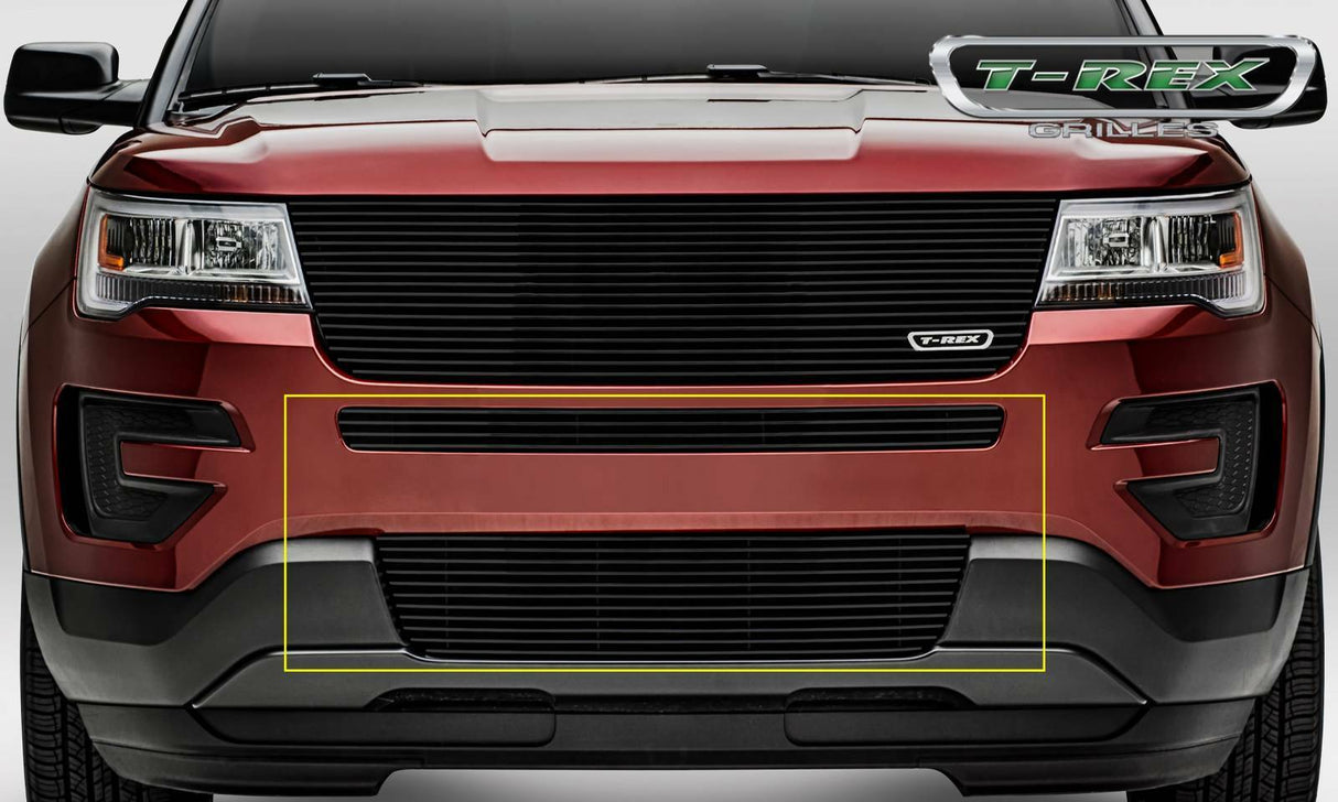T-Rex Grilles - 2 Pc Horizontal Aluminum Billet Bumper Grille Insert - 25664B