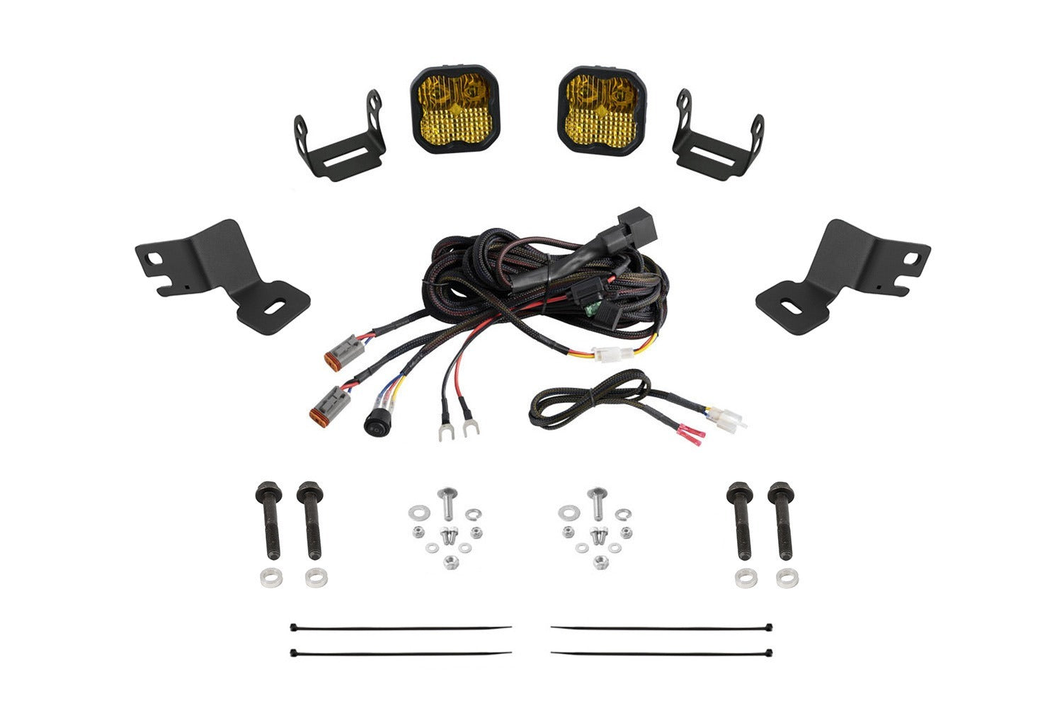 Diode Dynamics - Stage Series Ditch Light Kit for 2019-2024 Polaris RZR XPSS3 Sport Yellow Combo - DD8081