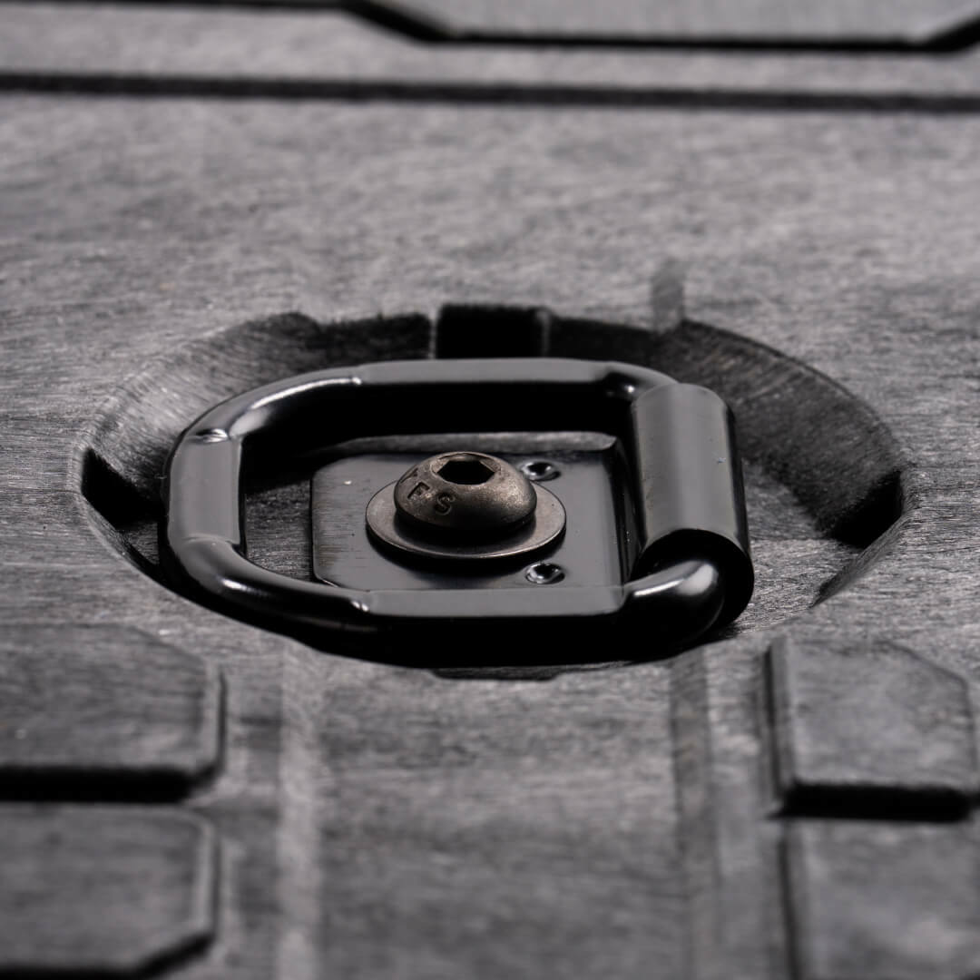 Decked - DECKED D-rings - cargo tie downs - one (1) set of two (2) - A0087-RING-BLK