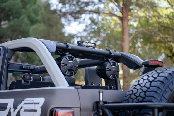 DV8 Offroad - Ford Bronco Rear Speaker & Light Mount Bar   - BRSB-01
