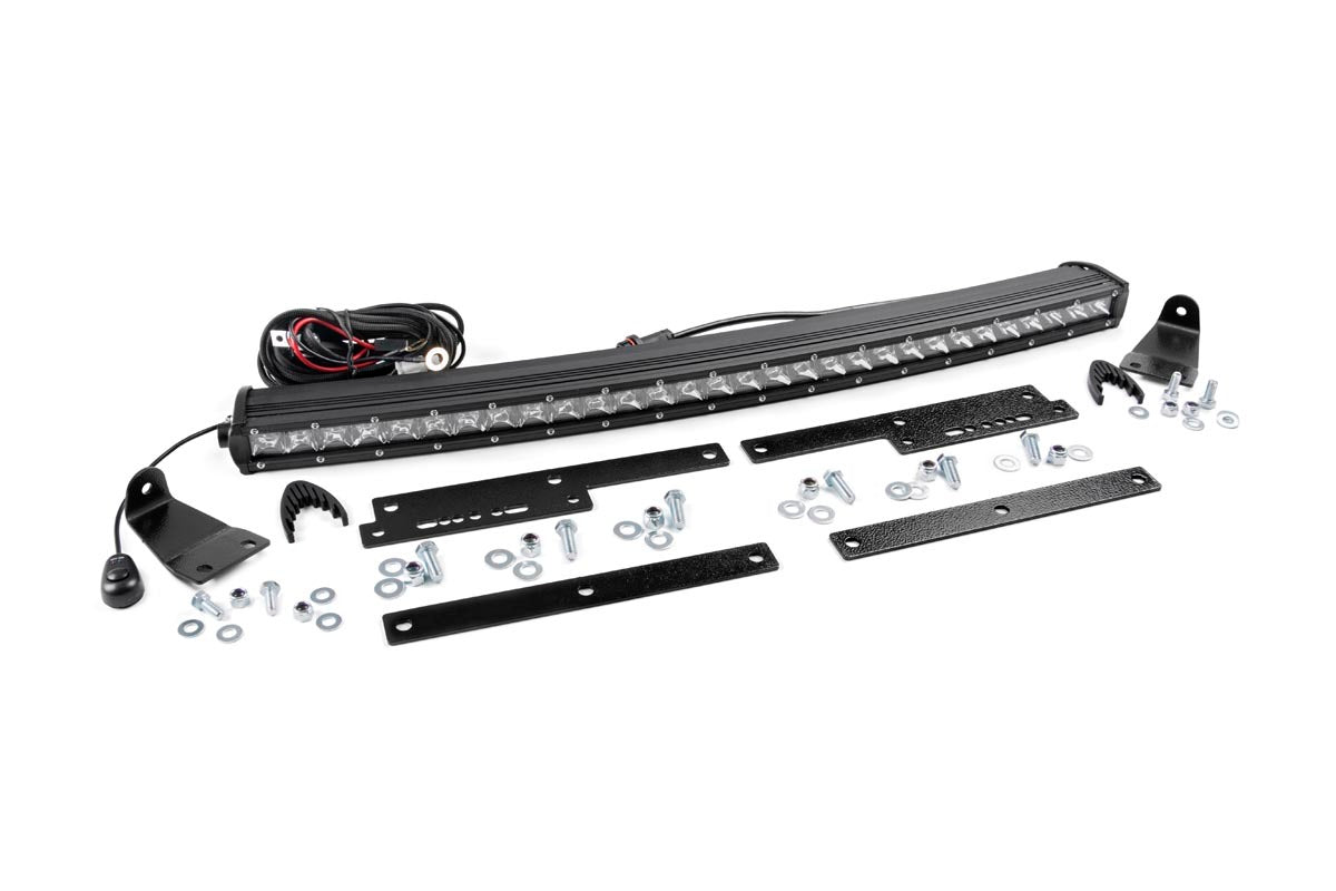 Rough Country - LED Light Kit - Behind Grille Mount - 30" Chrome Single Row - Chevy GMC 1500 (14-18) - 70625