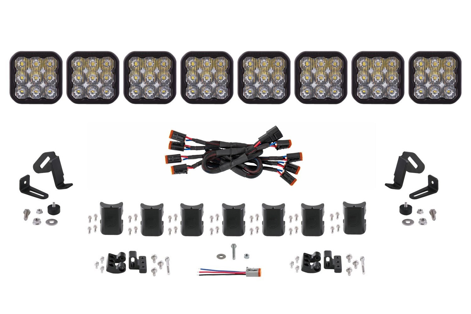 Diode Dynamics - SS5 Sport Universal CrossLink 8-Pod Lightbar White Driving - DD7214