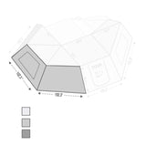 Overland Vehicle Systems - Nomadic Awning 270 Awning Side Wall - Shop Now - 18139910