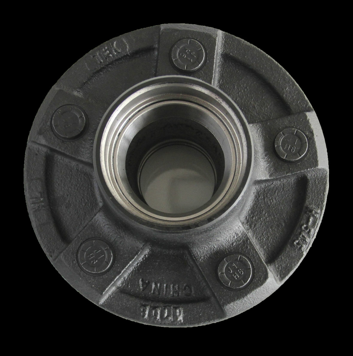 Husky Towing 33084 Idler Hub 3500 Pound Capacity 5 x 4-3/4 Inch Bolt Pattern Black Push-In Studs