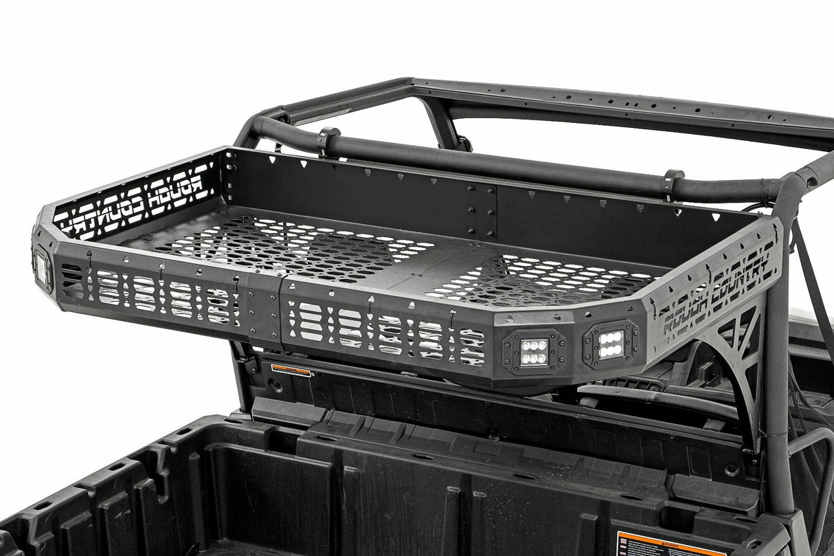 Rough Country - Cargo Rack - Dual 2" Black LED Pairs - Flush Mount - Polaris Ranger 1000 Ranger XP 1000 - 93057