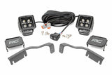 Rough Country - LED Light Kit - Ditch Mount - 2" Black Pair - Amber DRL - Nissan Frontier (22-23) - 71067
