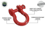 Overland Vehicle Systems - 19019904 Recovery Shackle 3/4 Inch 4.75 Ton Red - 19019904
