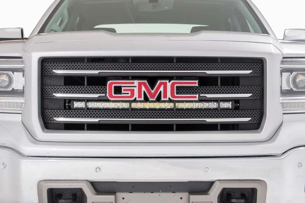 Rough Country - LED Light Kit - Behind Grille Mount - 30" Chrome Single Row - Chevy GMC 1500 (14-18) - 70625