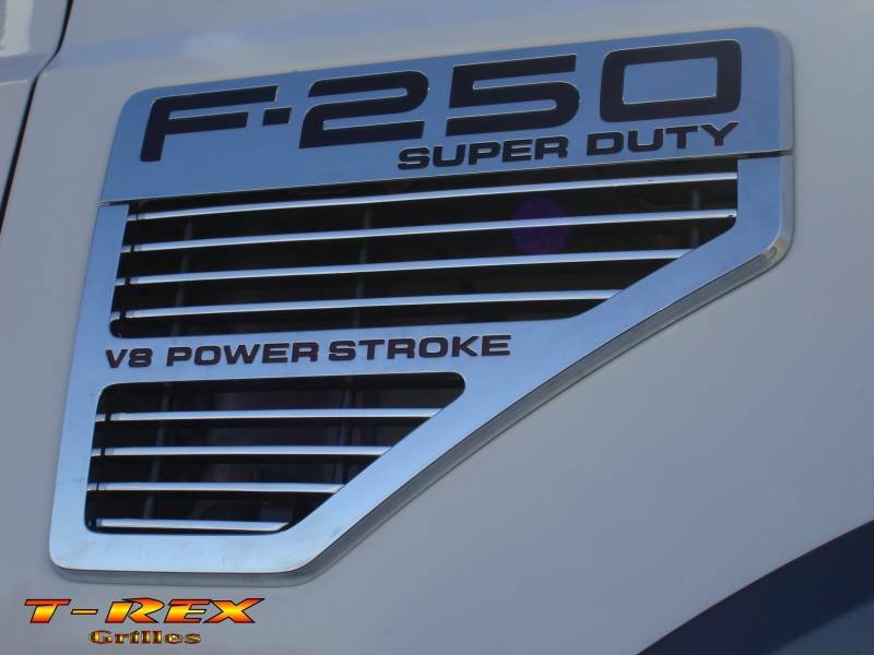 T-Rex Grilles - 2 Pc Horizontal Aluminum Billet Side Vent Bolt-On - Does not fit XL base model with black utility grille, chrome package - 20564