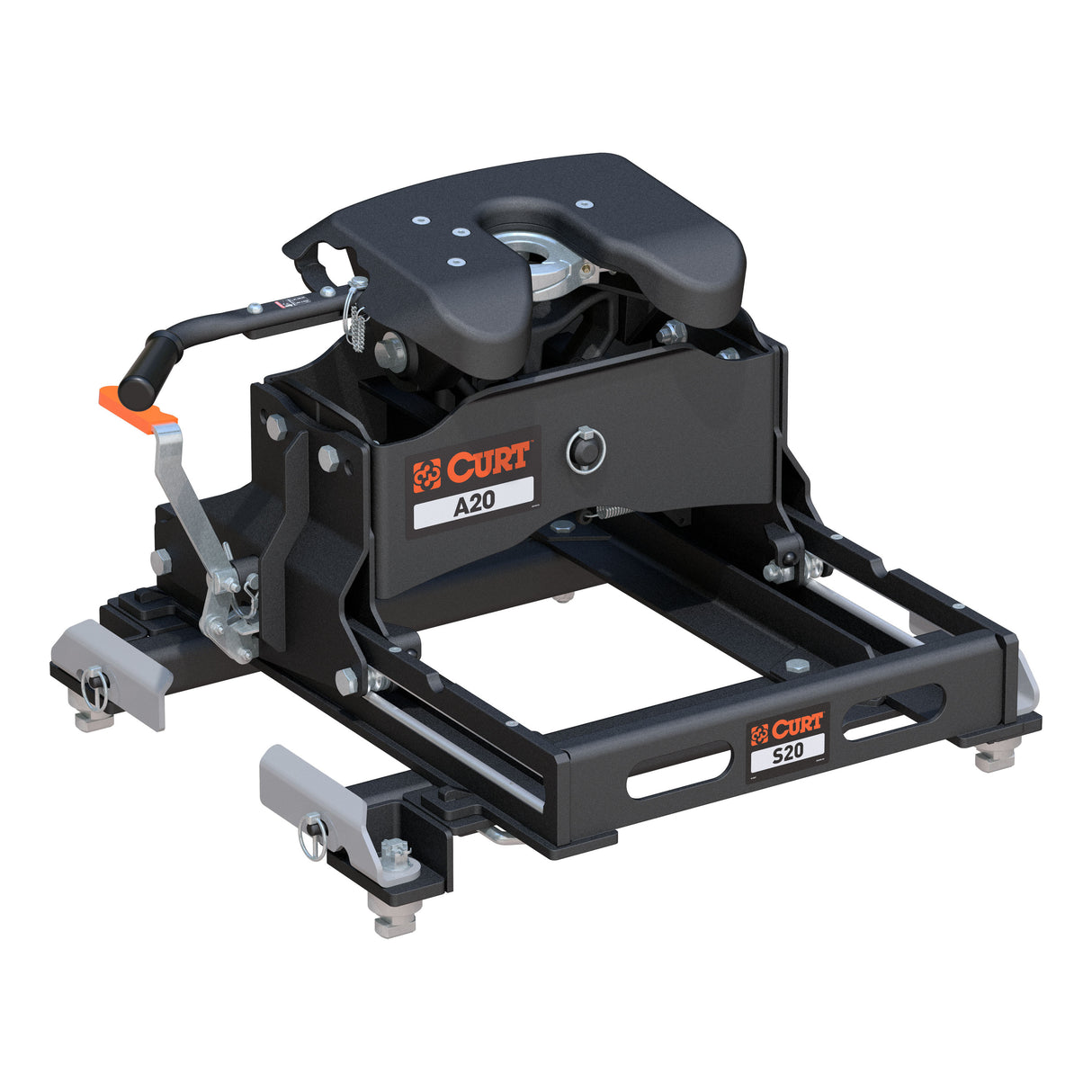 Curt - A20 Sliding 5th Wheel Hitch, 20K, Select Silverado, Sierra, 6.5' Bed Puck System - 16698