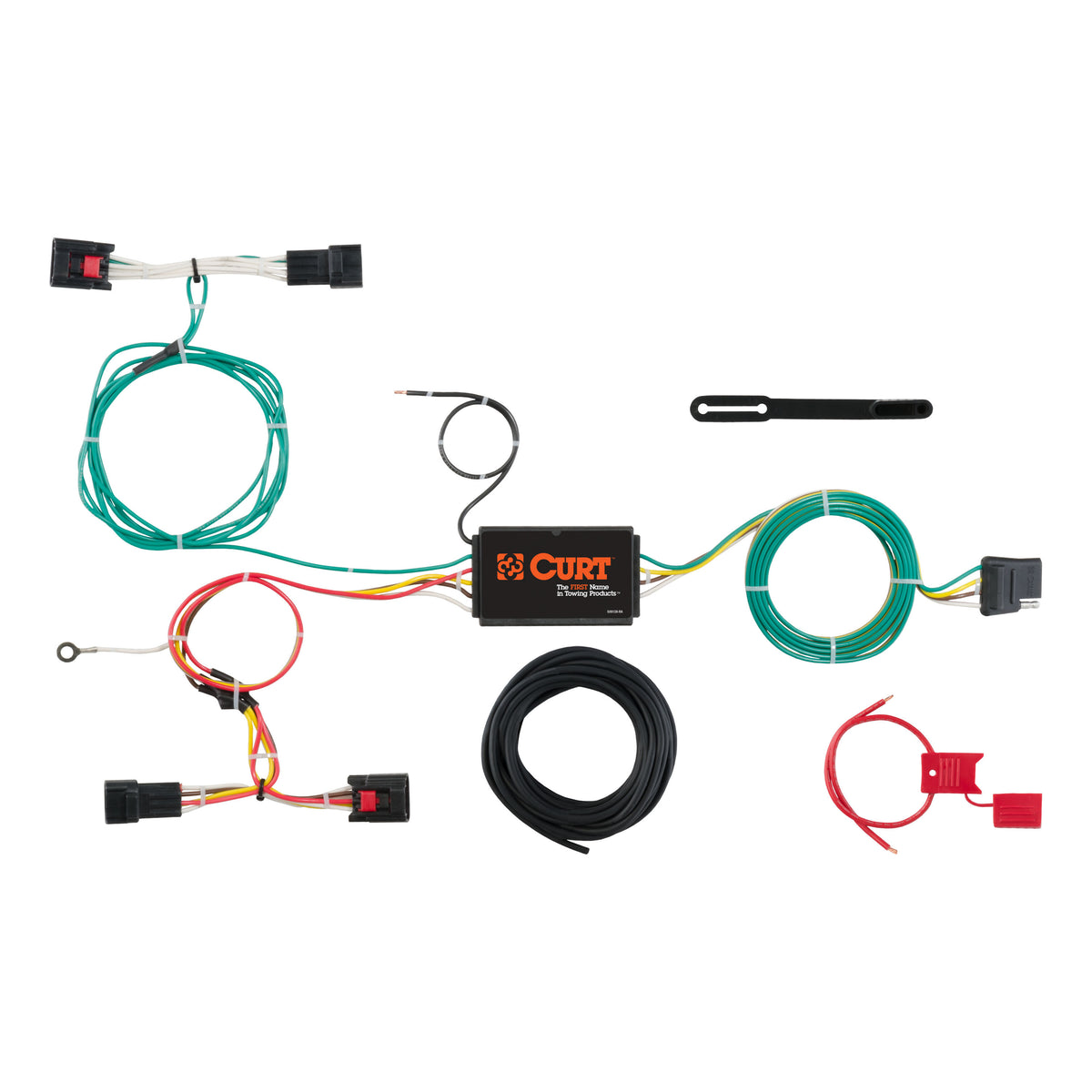 Curt - Custom Wiring Harness, 4-Way Flat Output, Select Land Rover Discovery Sport - 56297