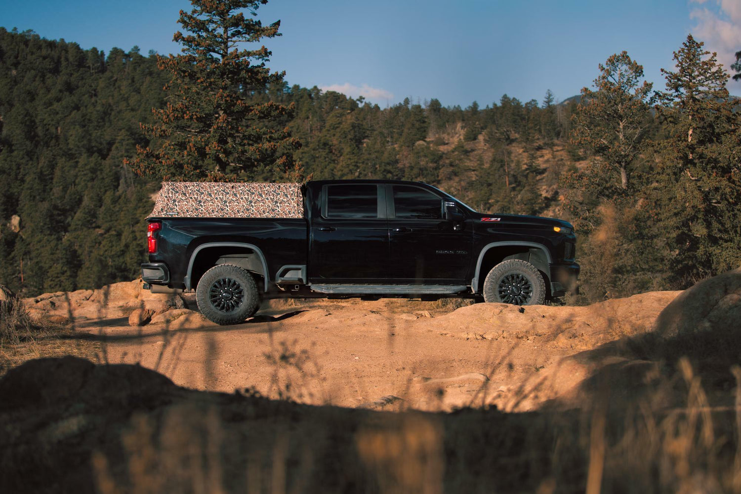 Softopper - Camo Canopy Only - '24-27 Tacoma; For 5 ft. bed (Vintage Brown Camo; Clear Window) - SC-TC60C-VBSN