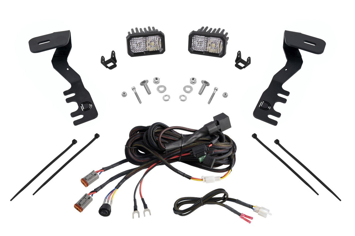 Diode Dynamics - Stage Series 2in LED Ditch Light Kit for 2024+ Toyota Tacoma, Pro White Combo - DD7936