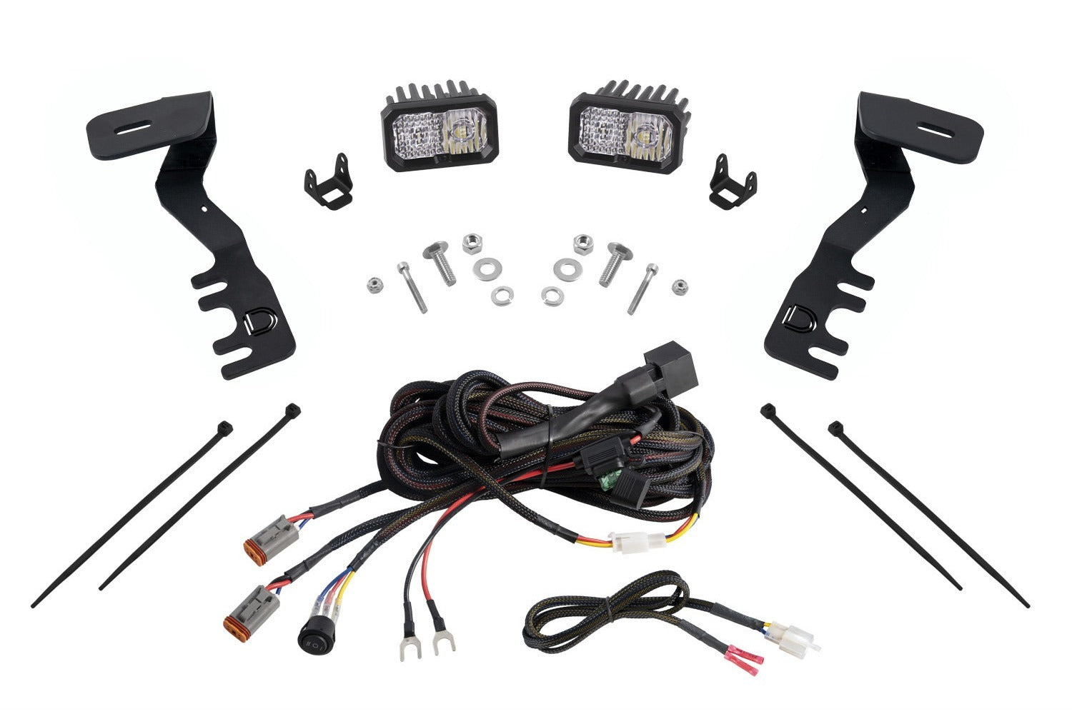 Diode Dynamics - Stage Series 2in LED Ditch Light Kit for 2024+ Toyota Tacoma, Pro White Combo - DD7936