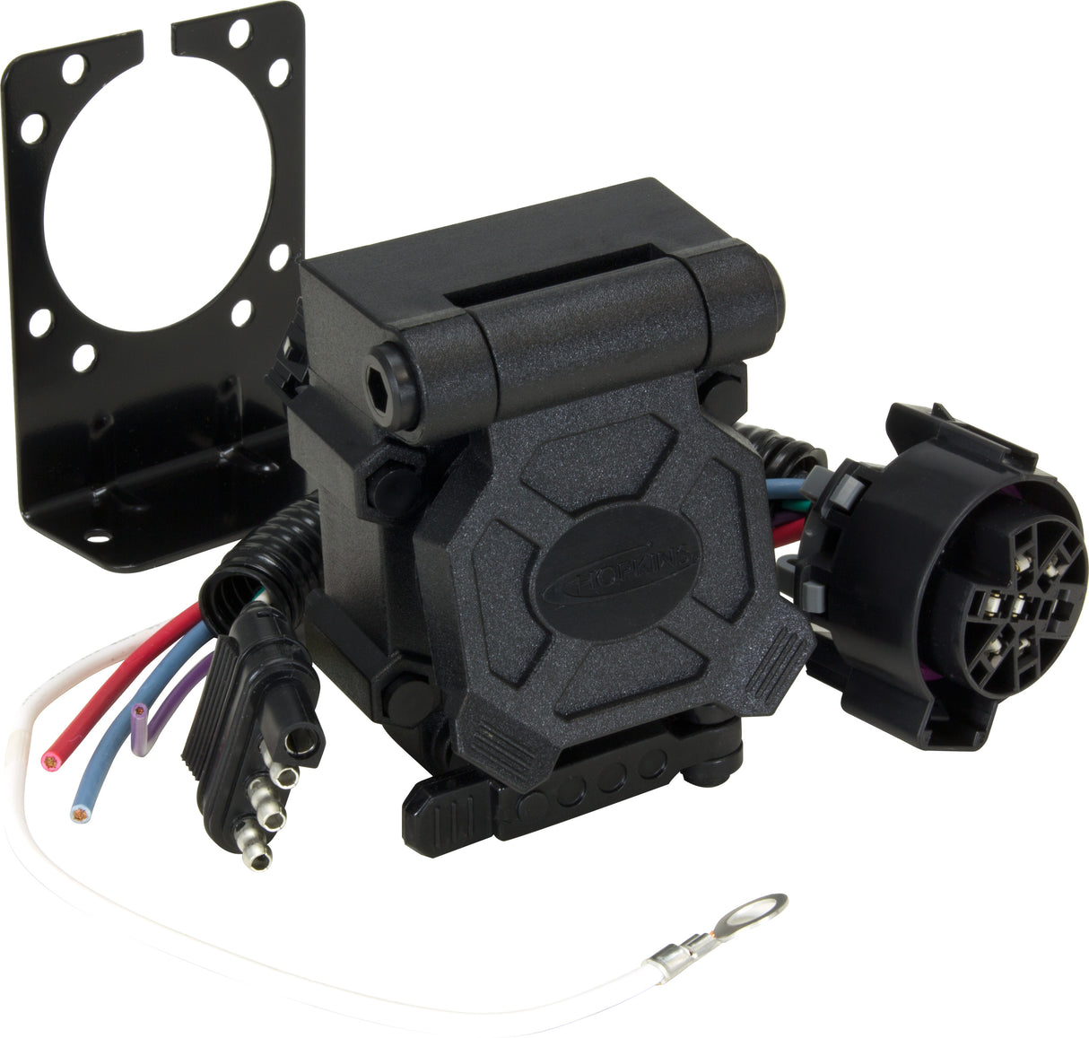 Husky Towing - 33061 4 Wire Flat To 7 Blade & 4 Flat Dust Cover Mounting Bracket & Hardware