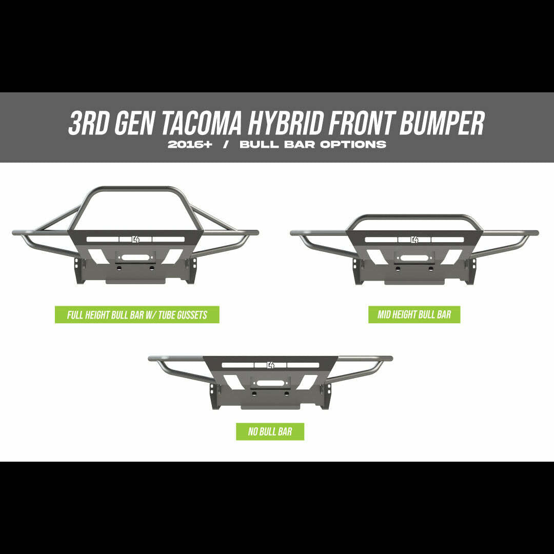 C4 Fabrication - Tacoma Hybrid Front Bumper / 3rd Gen / 2016-2023 - 1200-3216-30-NB