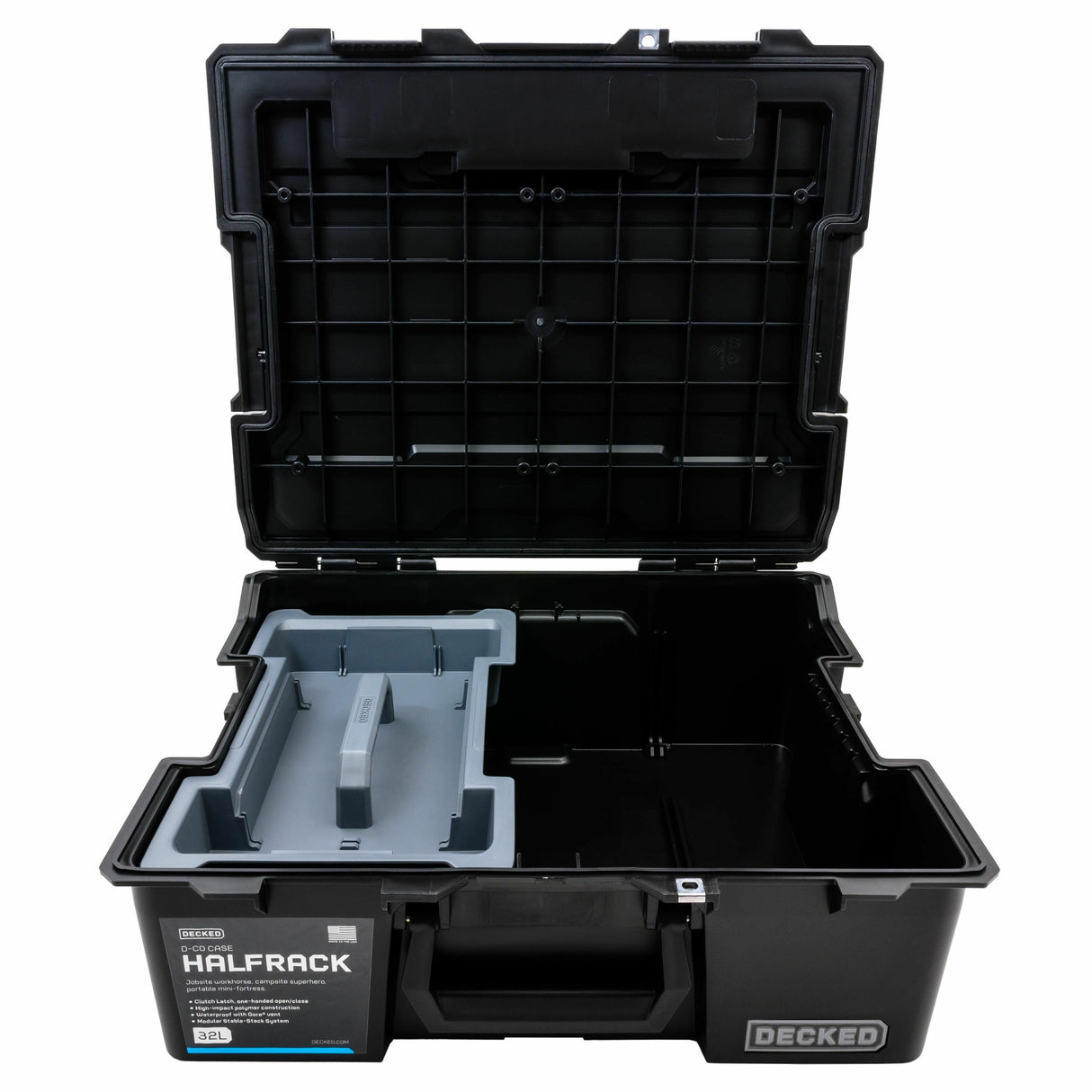 Decked - Halfrack 32 - D-co Case - includes one (1) D-Co tray - all black - A0020-HRAK-BLK