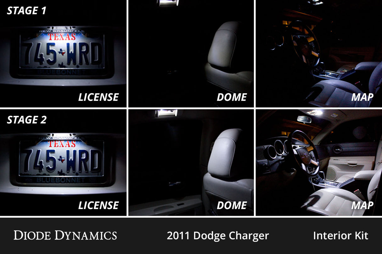 Diode Dynamics - Interior LED Kit for 2015-2023 Dodge ChargerCool White Stage 1 - DD0643