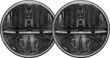 RIGID 7 Inch Round Headlight Kit with H13 To H4 Adaptor, Pair