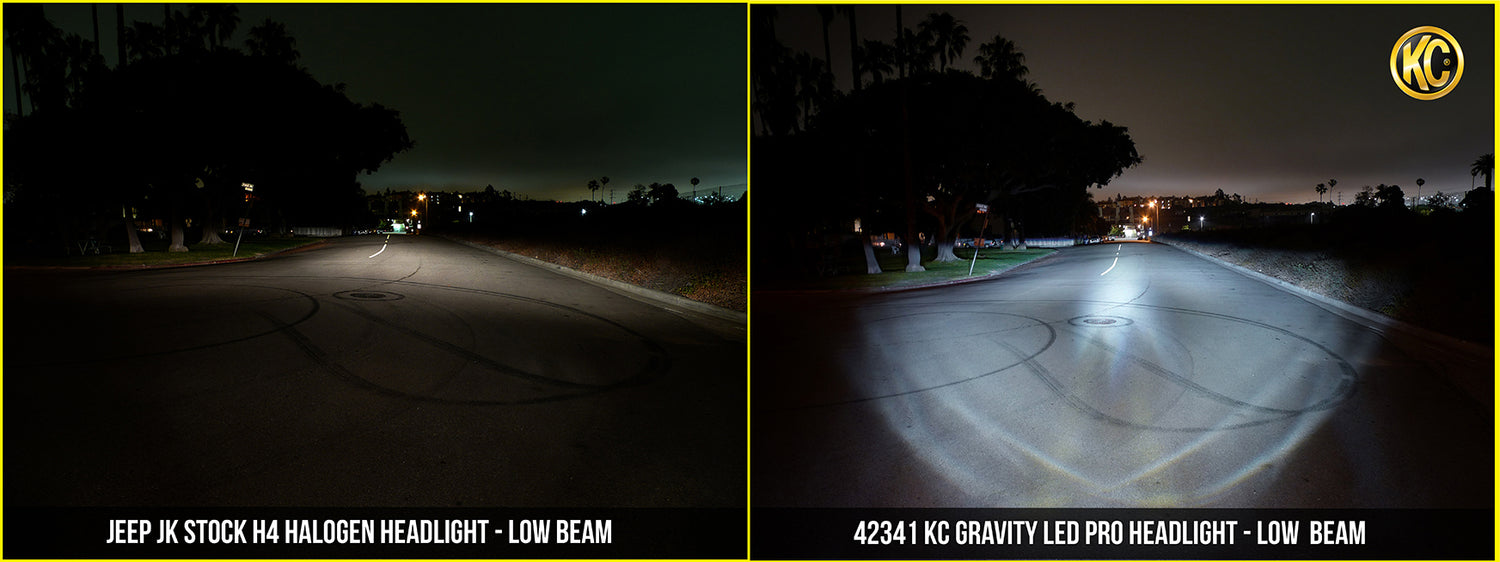 KC Hilites - Gravity LED Pro 7" Headlight DOT Jeep JK 07-18 Pair Pack System - KC #42341 - 42341