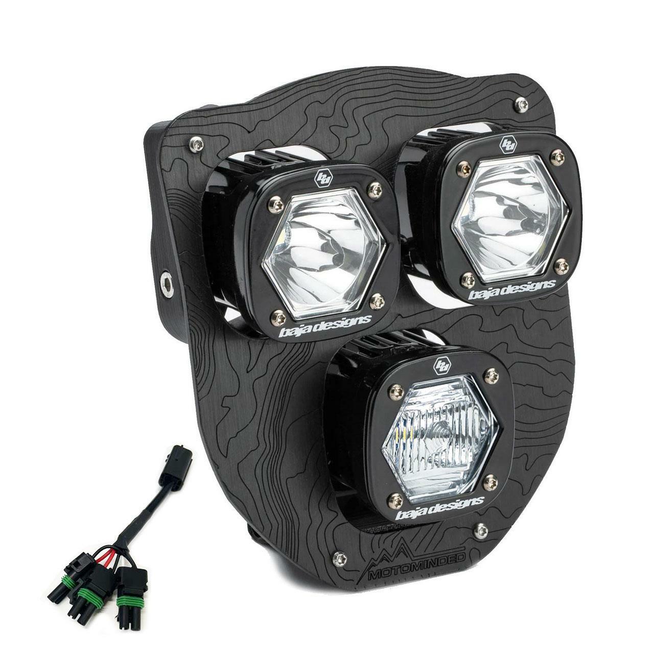 Baja Designs 38-7019 HusqvarnaTriple S1 "Hydra" (D/C) LED Headlight Kit w/ Hi-Low Harness