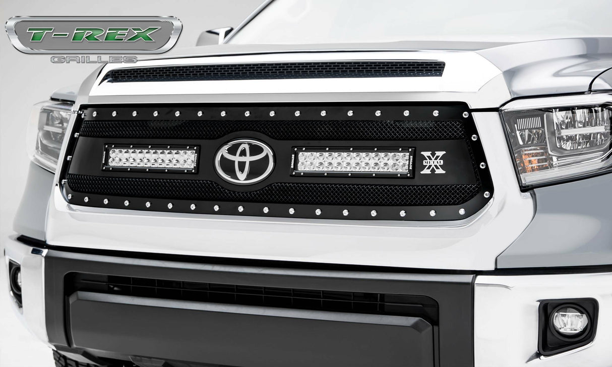 T-Rex Grilles - 1 Pc Small Mesh Mild Steel Torch Grille Replacement - Only fit vehicles with TSS -Toyota Safety Sense technology, Includes Universal Wiring Harness - 6319661