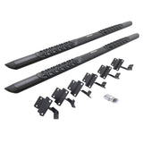 Go Rhino V3415587T - V3 Series Aluminum Side Steps with Mounting Brackets - Textured Black
