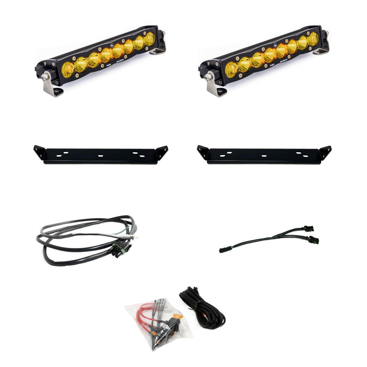Baja Designs - 448065 - S8 10 Inch Dual Behind Grille Light Bar Kit