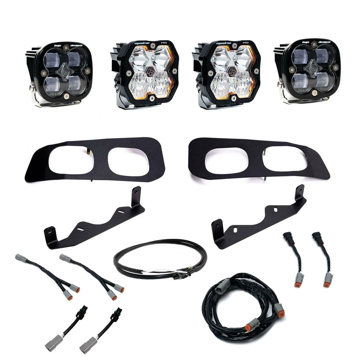 Baja Designs - 44-0033-UP Squadron 2.0 Pro/Squadron SAE Dual Fog Pocket Light Kit