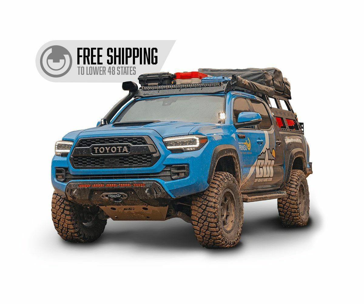 Prinsu - 2nd-3rd Gen Toyota Tacoma Special Edition Cab Rack with Toyota Desert Air Intake Fitment / Cutout for 40" Light Bars - 400-000-010-012