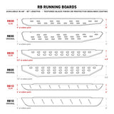 Go Rhino 6344397320PC - RB10 Running boards - Complete Kit: RB10 Running board + Brackets + 2 pair RB10 Drop Steps - Textured Black