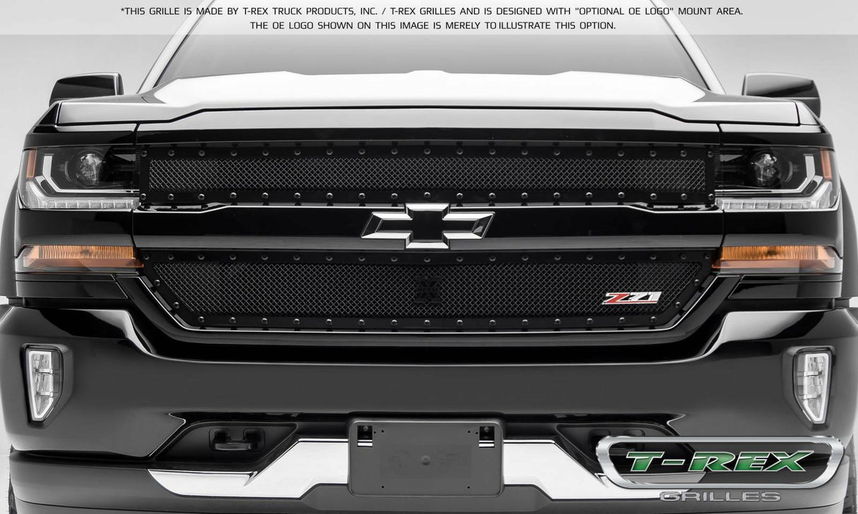 T-Rex Grilles - 2 Pc Small Mesh Mild Steel Stealth X-Metal Grille Insert - 6711241-BR