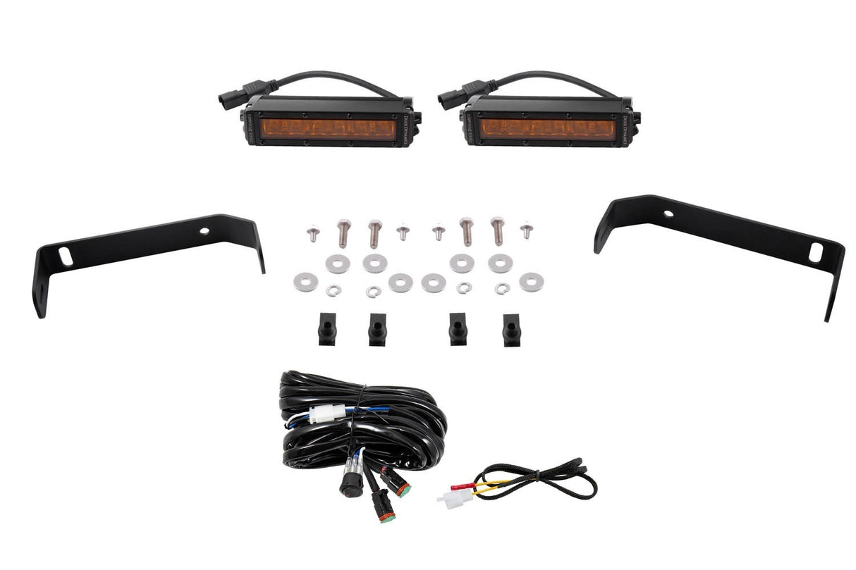 Diode Dynamics - SS6 LED Lightbar Kit for 2019-2021 Ford Ranger, Amber Driving - DD6594