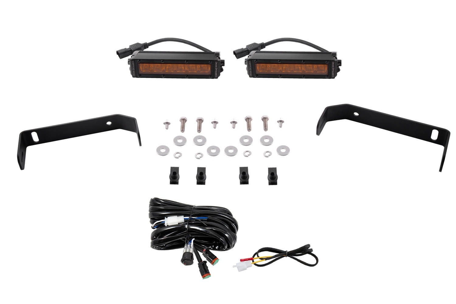 Diode Dynamics - SS6 LED Lightbar Kit for 2019-2021 Ford Ranger, Amber Driving - DD6594