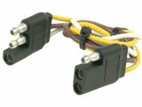 Husky Towing - 30268 3 Pole Flat Extension/ 2 Function Wire With 1 Ground 12" Lead Wire Length Carded