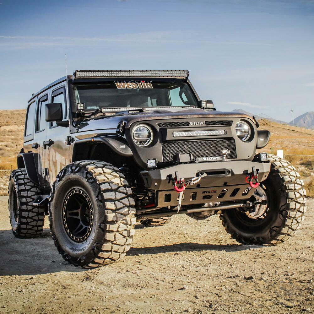 Westin - 59-80065 WJ2 Stubby Front Bumper w/Bull Bar