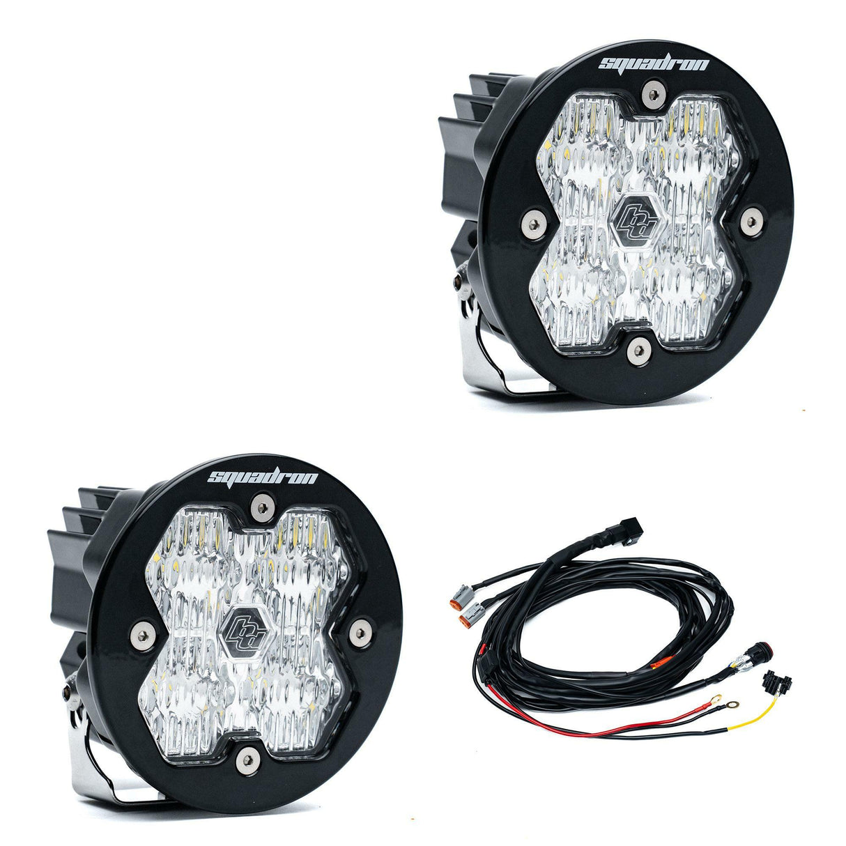 Baja Designs - 58-7805-2 Squadron-R 2.0 Sport Black LED Auxiliary Light Pod Pair (with Harness)