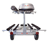 Malone - MicroSport LowBed 2 Kayak Trlr Package (2nd tier, 2 Sets Bunks, Cargo Box, Rod Tube, Spare Tire) - MPG464-LBTB