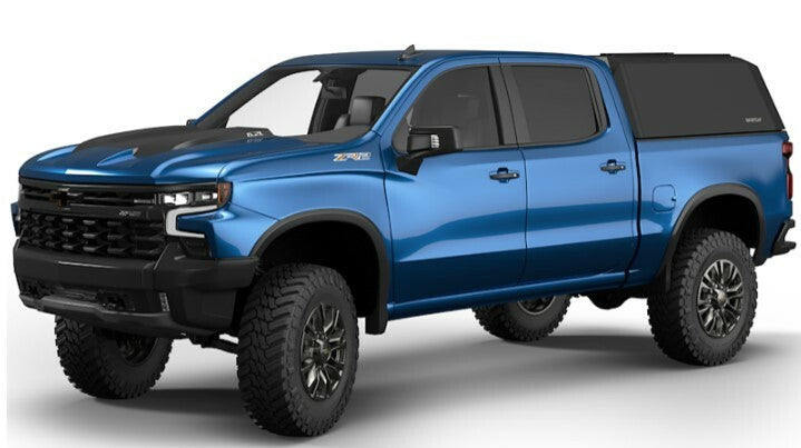 RSI SmartCap - Silverado/Sierra 1500 Truck Bed Cap EVOh Hatchback Matte Black For 19-26 Chevrolet Silverado/Sierra 1500 5.8 Foot Short Bed - EH0108-MB
