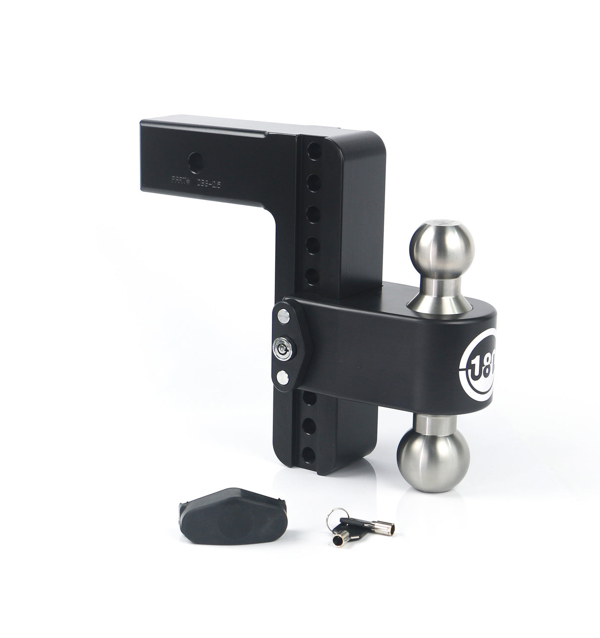 180 Hitch SS 8" Drop Hitch with 2.5" Shank - LTB8-2.5-CER-BLA