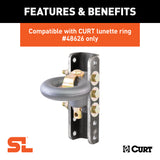 Curt - SecureLatch Lunette Ring Channel (2-3/4" ID, 11-3/4" High) - 48651