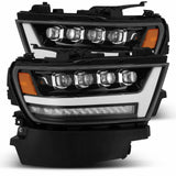 AlphaRex 880516 LED Projector Headlights Plank Style Design Gloss Black